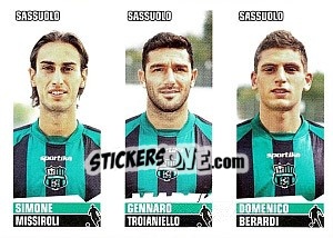 Cromo Missiroli / Troianiello / Domenico Berardi - Calciatori 2012-2013 - Panini