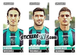 Sticker Missiroli / Troianiello / Domenico Berardi - Calciatori 2012-2013 n. 635 - Panini