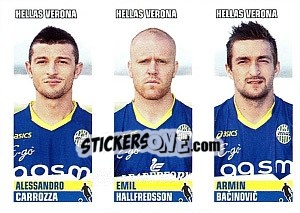 Sticker Carrozza / Emil Hallfredsson / Bacinovic - Calciatori 2012-2013 n. 664 - Panini