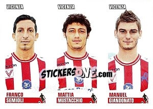 Cromo Semioli / Mustacchio / Giandonato - Calciatori 2012-2013 - Panini