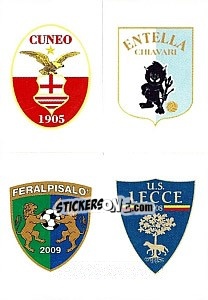 Cromo Scudetto Cuneo - Entella - Feralpisalò - Lecce - Calciatori 2012-2013 - Panini