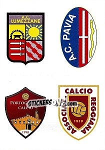 Sticker Scudetto Lumezzane - Pavia - Portogruaro - Reggiana - Calciatori 2012-2013 - Panini