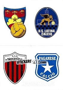 Figurina Scudetto Gubbio - Latina - Nocerina - Paganese