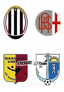 Sticker Scudetto Viareggio - Alessandria - Bassano - Bellaria Igea Marina - Calciatori 2012-2013 - Panini