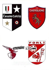 Figurina Scudetto Casale - Castiglione - Fano - Forlì - Calciatori 2012-2013 - Panini