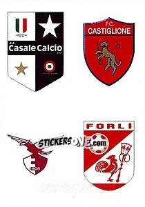 Sticker Scudetto Casale - Castiglione - Fano - Forlì - Calciatori 2012-2013 n. 701 - Panini