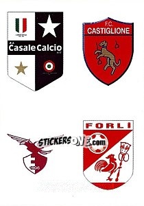 Figurina Scudetto Casale - Castiglione - Fano - Forlì