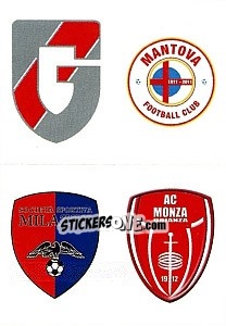 Sticker Scudetto Giacomense - Mantova - Milazzo - Monza - Calciatori 2012-2013 - Panini