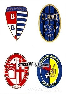 Sticker Scudetto Pro Patria - Renate - Rimini - Santarcangelo - Calciatori 2012-2013 n. 703 - Panini