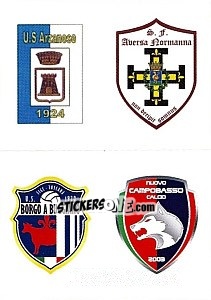 Cromo Scudetto Arzanese - Aversa Normanna - Borgo a Buggiano - Calciatori 2012-2013 - Panini