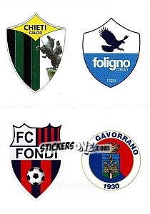 Sticker Scudetto Chieti - Foligno - Fondi - Gavorrano - Calciatori 2012-2013 - Panini
