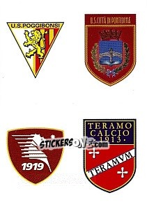 Figurina Scudetto Poggibonsi - Pontedera - Salernitana - Teramo - Calciatori 2012-2013 - Panini