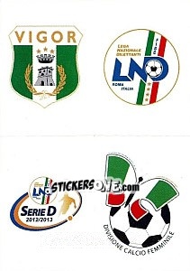 Sticker Scudetto Vigor Lamezia - Lega Nazionale Dilettanti - Serie D - Calcio Femminile - Calciatori 2012-2013 n. 709 - Panini