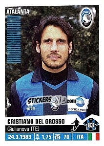 Cromo Cristiano Del Grosso (Atalanta) - Calciatori 2012-2013 - Panini