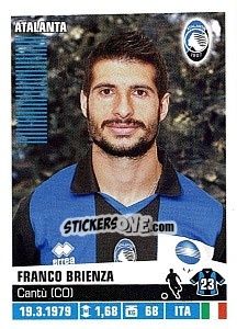 Cromo Franco Brienza (Atalanta) - Calciatori 2012-2013 - Panini