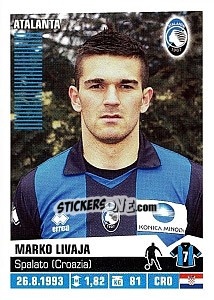 Figurina Marko Livaja (Atalanta) - Calciatori 2012-2013 - Panini