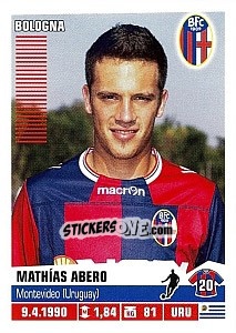Cromo Mathías Abero (Bologna) - Calciatori 2012-2013 n. A6 - Panini