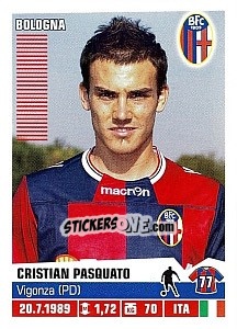 Cromo Cristian Pasquato (Bologna) - Calciatori 2012-2013 - Panini