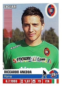 Sticker Riccardo Anedda (Cagliari) - Calciatori 2012-2013 n. A11 - Panini