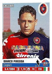 Sticker Marco Piredda (Cagliari) - Calciatori 2012-2013 n. A14 - Panini