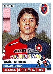 Sticker Matías Cabrera (Cagliari) - Calciatori 2012-2013 - Panini