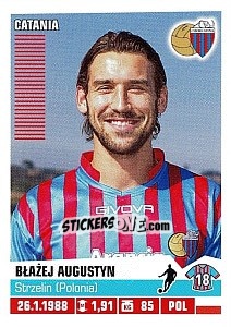 Sticker Błażej Augustyn (Catania) - Calciatori 2012-2013 n. A17 - Panini