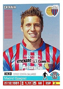 Sticker Keko (Catania) - Calciatori 2012-2013 - Panini