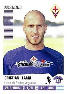 Figurina Cristian Llama (Fiorentina) - Calciatori 2012-2013 - Panini