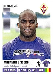 Sticker Mohamed Sissoko (Fiorentina) - Calciatori 2012-2013 n. A27 - Panini