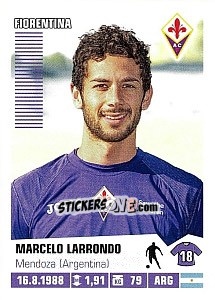 Cromo Marcelo Larrondo (Fiorentina) - Calciatori 2012-2013 - Panini