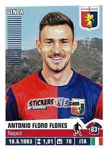 Sticker Antonio Floro Flores (Genoa) - Calciatori 2012-2013 n. A35 - Panini