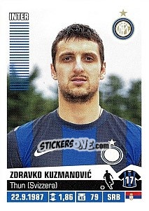 Sticker Zdravko Kuzmanovic (Inter) - Calciatori 2012-2013 - Panini