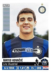 Figurina Mateo Kovacic (Inter) - Calciatori 2012-2013 - Panini