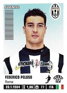 Figurina Federico Peluso (Juventus) - Calciatori 2012-2013 - Panini