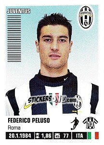 Sticker Federico Peluso (Juventus) - Calciatori 2012-2013 n. A42 - Panini