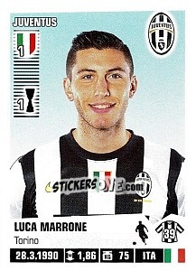 Sticker Luca Marrone (Juventus) - Calciatori 2012-2013 - Panini