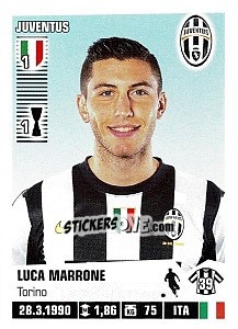 Sticker Luca Marrone (Juventus) - Calciatori 2012-2013 n. A43 - Panini