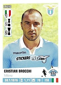 Cromo Cristian Brocchi (Lazio) - Calciatori 2012-2013 n. A47 - Panini