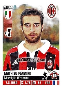 Sticker Mathieu Flamini (Milan) - Calciatori 2012-2013 n. A52 - Panini