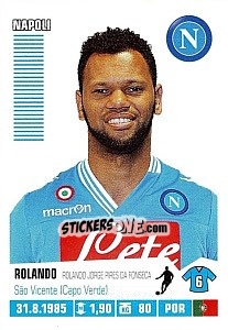 Cromo Rolando (Napoli) - Calciatori 2012-2013 - Panini