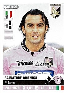 Sticker Salvatore Aronica (Palermo) - Calciatori 2012-2013 n. A62 - Panini