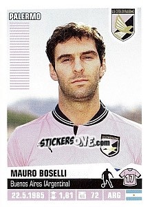 Cromo Mauro Boselli (Palermo) - Calciatori 2012-2013 n. A65 - Panini