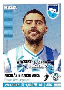Sticker Nicolás Bianchi Arce (Pescara) - Calciatori 2012-2013 n. A71 - Panini