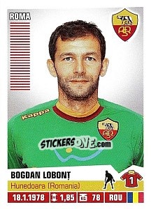Sticker Bogdan Lobonț (Roma) - Calciatori 2012-2013 n. A77 - Panini