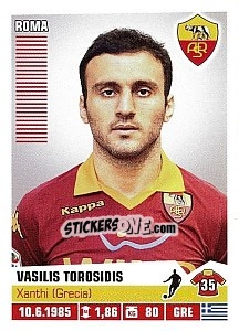 Sticker Vasilis Torosidis (Roma) - Calciatori 2012-2013 n. A78 - Panini