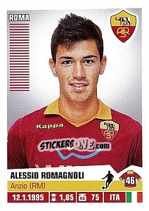 Sticker Alessio Romagnoli (Roma) - Calciatori 2012-2013 n. A80 - Panini