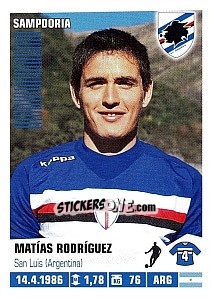 Cromo Matías Rodríguez (Sampdoria) - Calciatori 2012-2013 - Panini