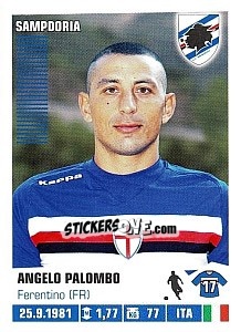 Sticker Angelo Palombo (Sampdoria) - Calciatori 2012-2013 - Panini