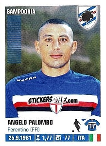 Sticker Angelo Palombo (Sampdoria) - Calciatori 2012-2013 n. A84 - Panini
