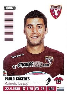 Figurina Pablo Cáceres (Torino) - Calciatori 2012-2013 - Panini